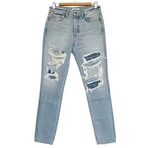 Grlfrnd Jeans Womens 28 x Revolve Karolina High Rise Distressed NWT